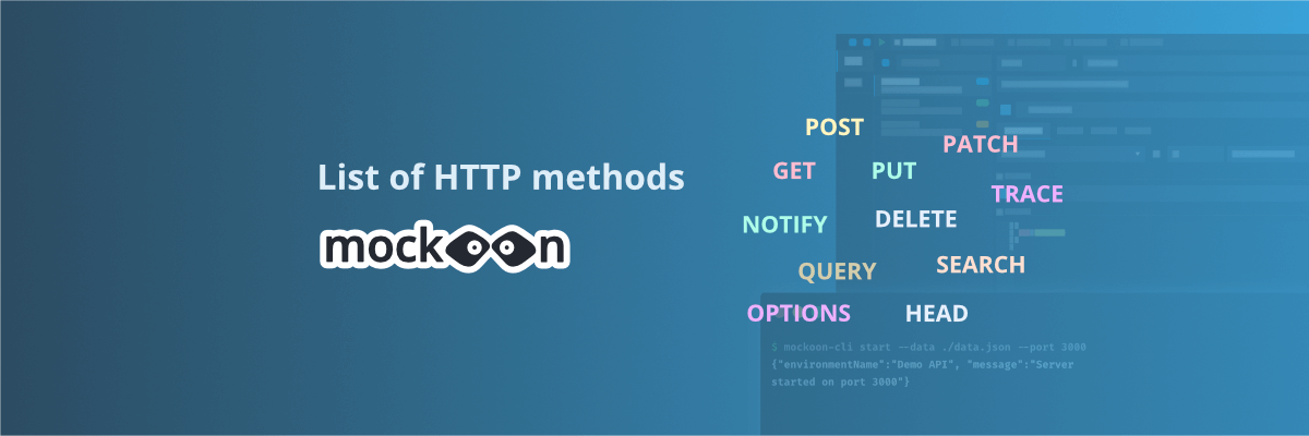 cloud of words, including GET, POST, PUT, DELETE, PATCH, OPTIONS, HEAD