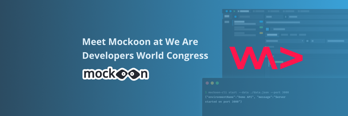 Mockoon logo with WeAreDevelopers World Congress logo