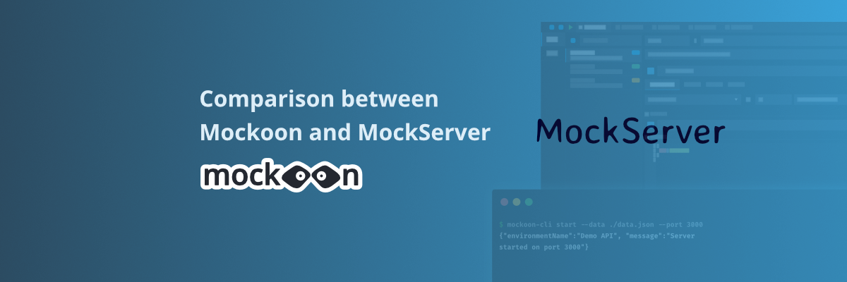 Mockoon and MockServer logos side by side