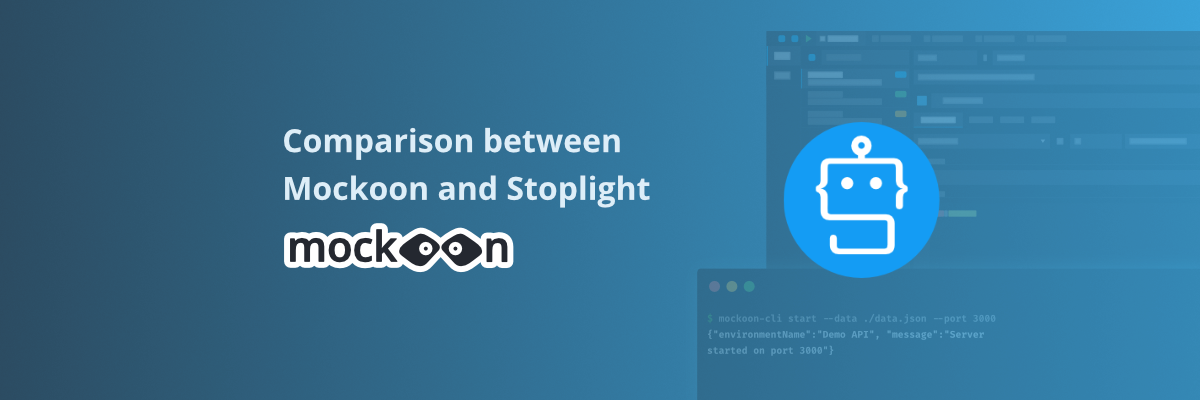 Mockoon and Stoplight logos side by side